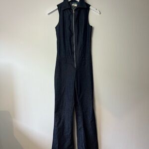 Vintage 90s Garage Dark Denim Sleeveless Jumpsuit